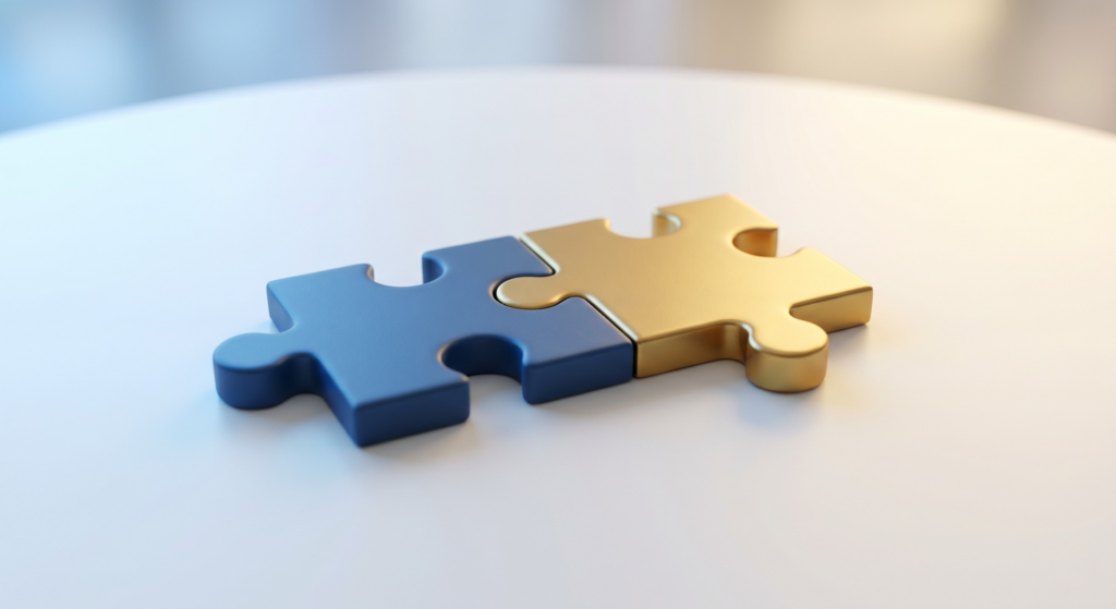 Symbolic representation of reaching a legal agreement through mediation.