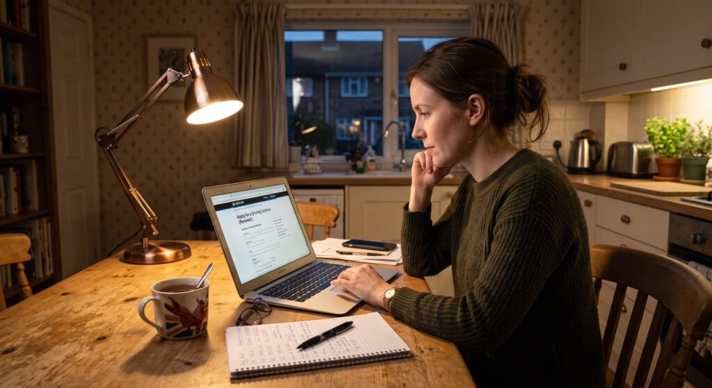 Parent applying for child maintenance online through the UK Child Maintenance Service