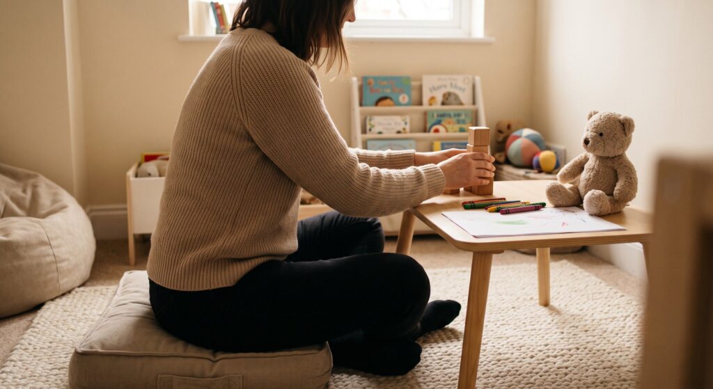 Child-inclusive mediation session with a trained practitioner