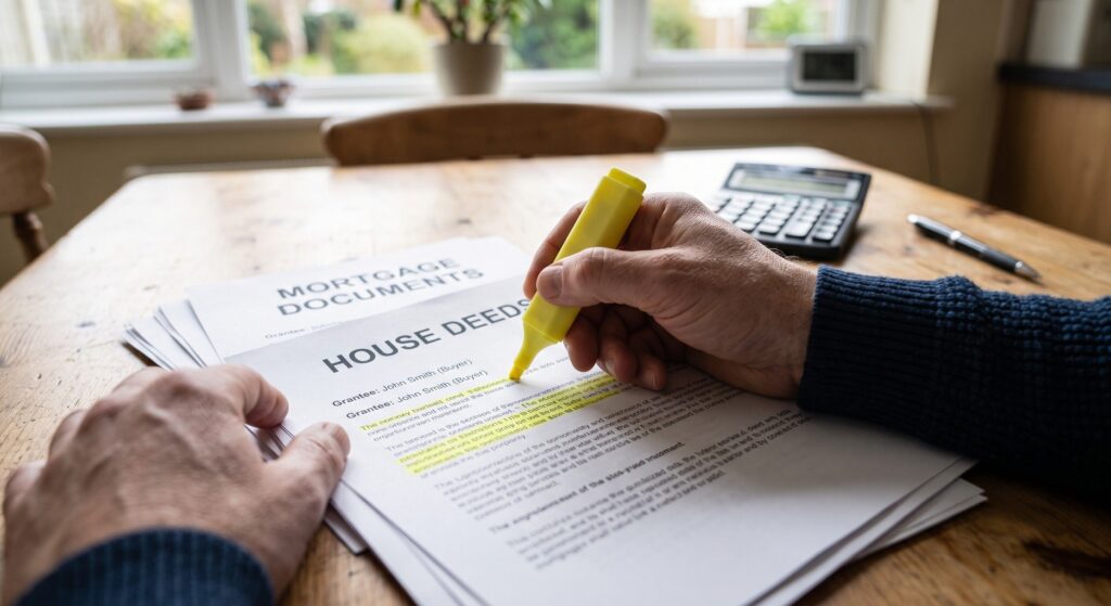 reviewing property ownership documents to determine beneficial interest claims under UK law