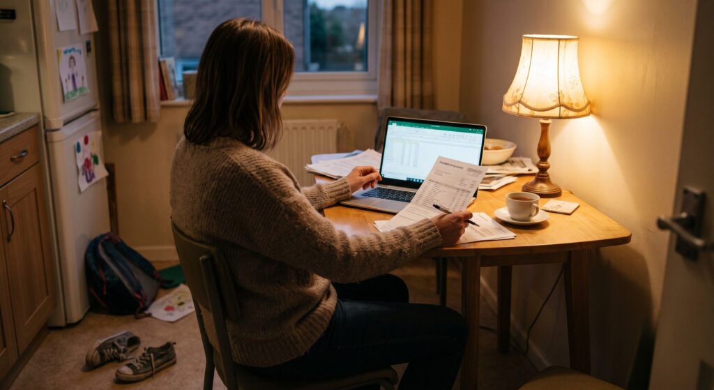 Single parent budgeting with one child's maintenance payment in the UK