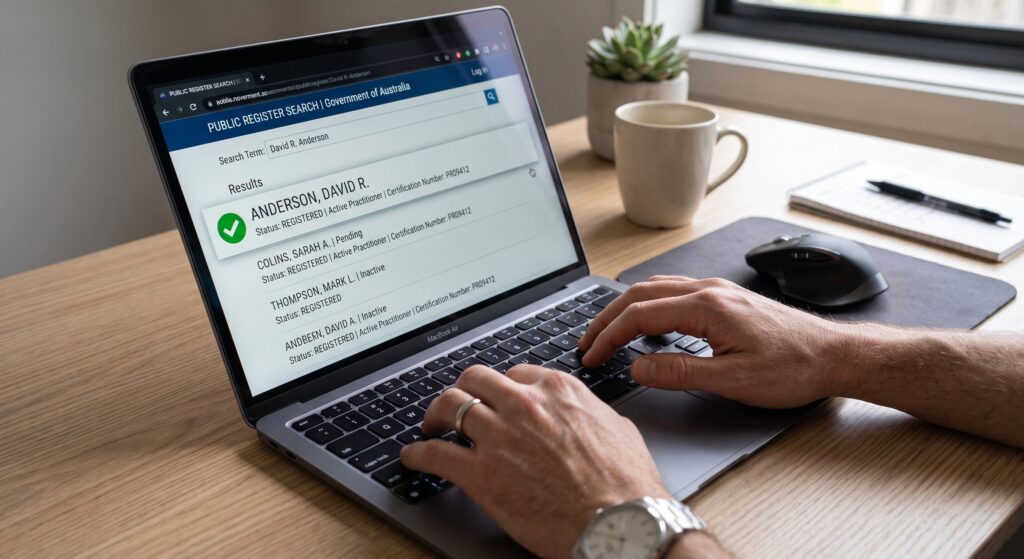 Checking a mediator's accreditation on the Family Mediation Council public register