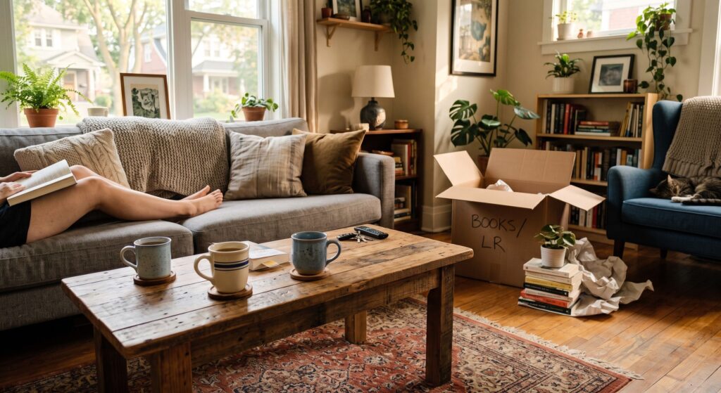 shared living space representing different types of cohabitation relationships
