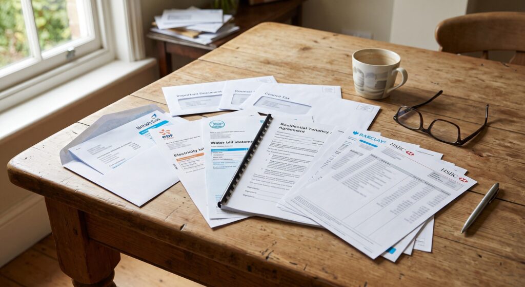Documents used as proof of cohabitation for unmarried couples in the UK